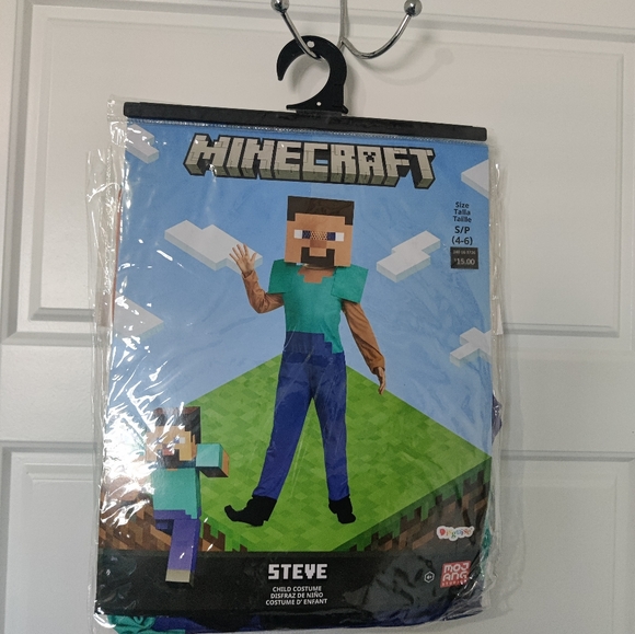 Minecraft Steve Video Game Halloween Deluxe Costume Boy NEW - Picture 1 of 6